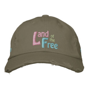 Land of the Free, America is Beautiful Embroidered Baseball Hat