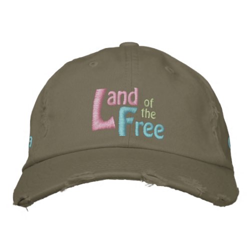 Land of the Free America is Beautiful Embroidered Baseball Hat