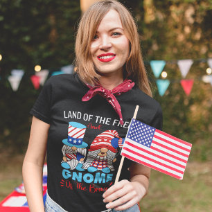 Land of the Free and Gnome of the Brave T-Shirt