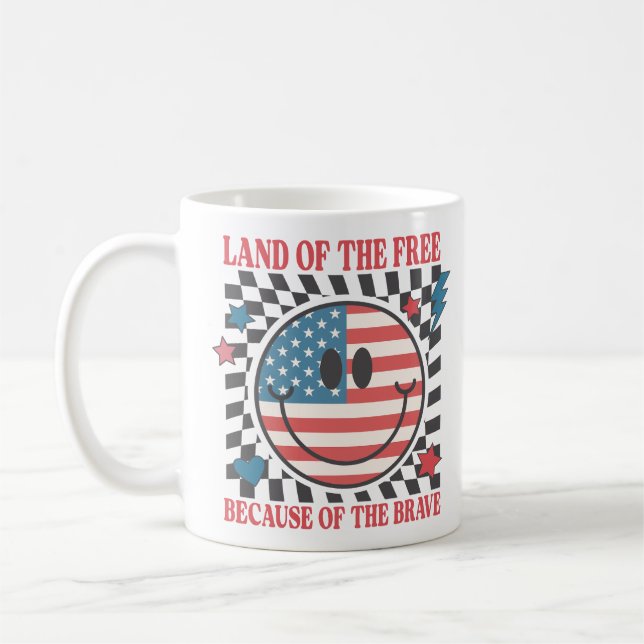 Land Of The Free Because Of The Brave Coffee Mug (Left)