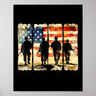 Land Of The Free Because Of The Brave Honor And Re Poster