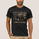 Land Of The Free Because Of The Brave Patriotic T-shirt at Zazzle