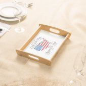 Land of the Free because of the Brave Patriotic US Serving Tray (Front)