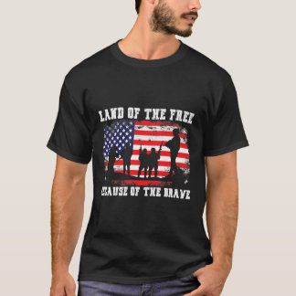 Land Of The Free Because Of The Brave Premium T-Shirt