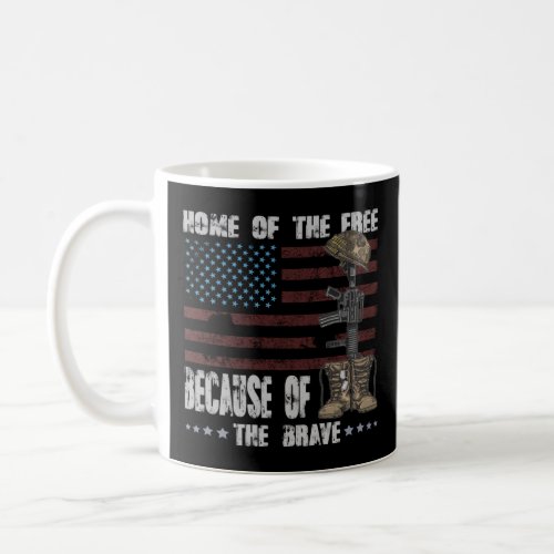 Land of the free because the brave Distress Vetera Coffee Mug