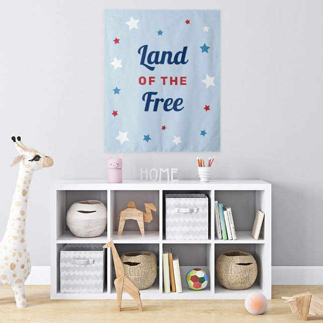 Land of the Free Blue 4th of July Tapestry (Creator Uploaded)
