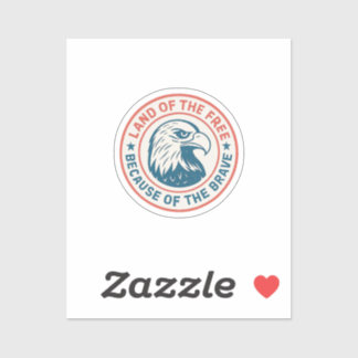 Land of the Free Eagle Sticker