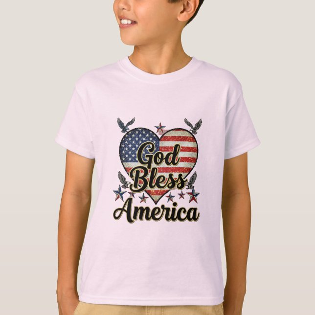 Land of the Free, God Blessed T-shirt design  (Front)