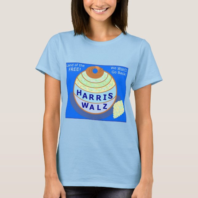 "Land of the FREE!" Harris-Walz T-Shirt 2024 (Front)