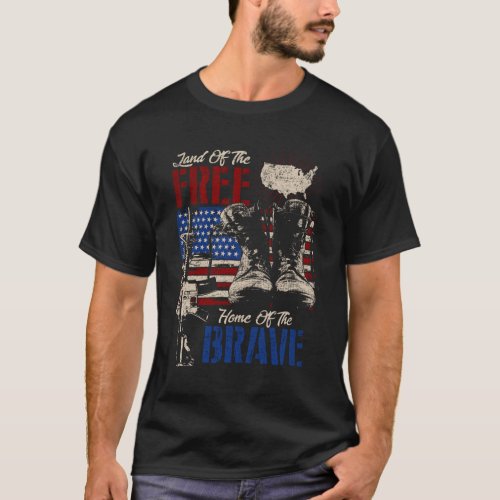 Land of the Free Home of the Brave T_Shirt