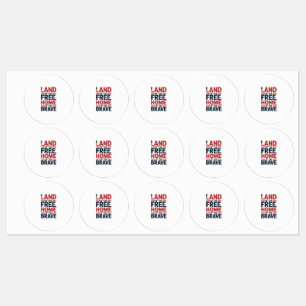 Land of the Free Home of the Brave USA Shirt Labels