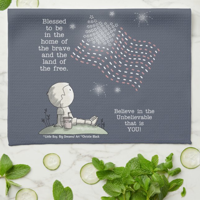 Land of the Free Kitchen Towel (Folded)