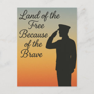 Land of the Free Memorial Day Holiday Postcard