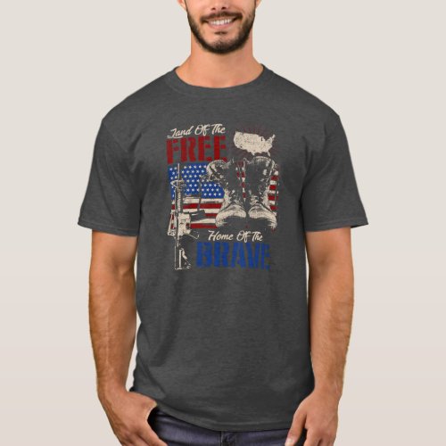 Land of the Free Military T_Shirt