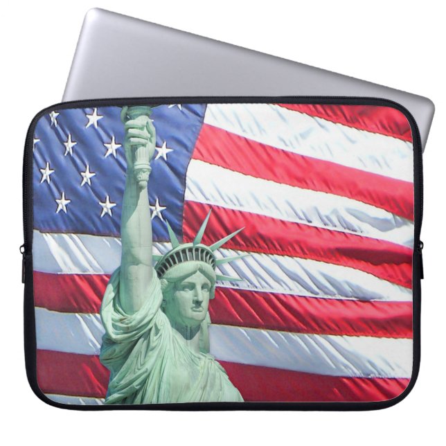 Land of the Free Patriotic Laptop Sleeve (Front)