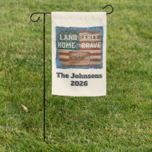 Land of the Free - Personalized Garden Sign