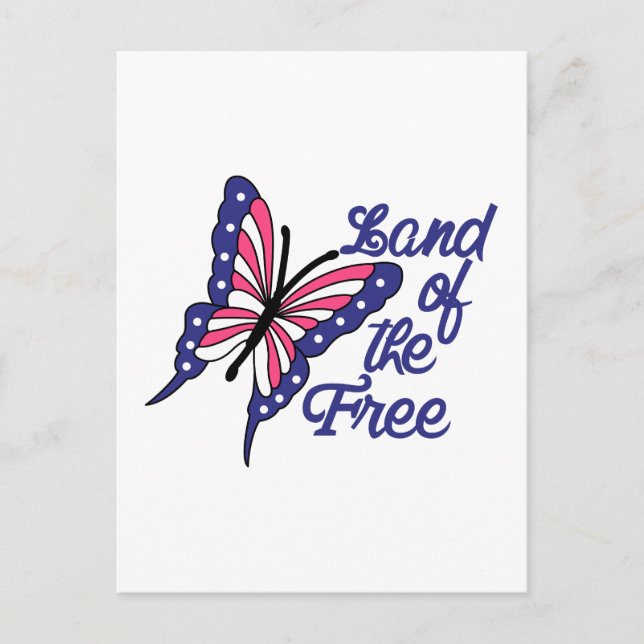 Land Of The Free Postcard (Front)