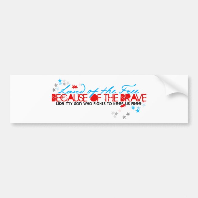 Land of the Free: Son Bumper Sticker (Front)