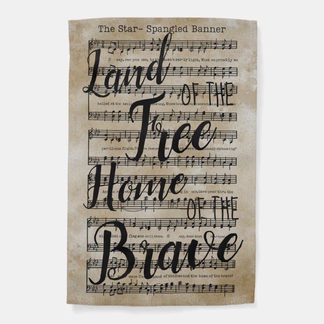 Land of the Free Star-Spangled Banner Garden Flag (Front)