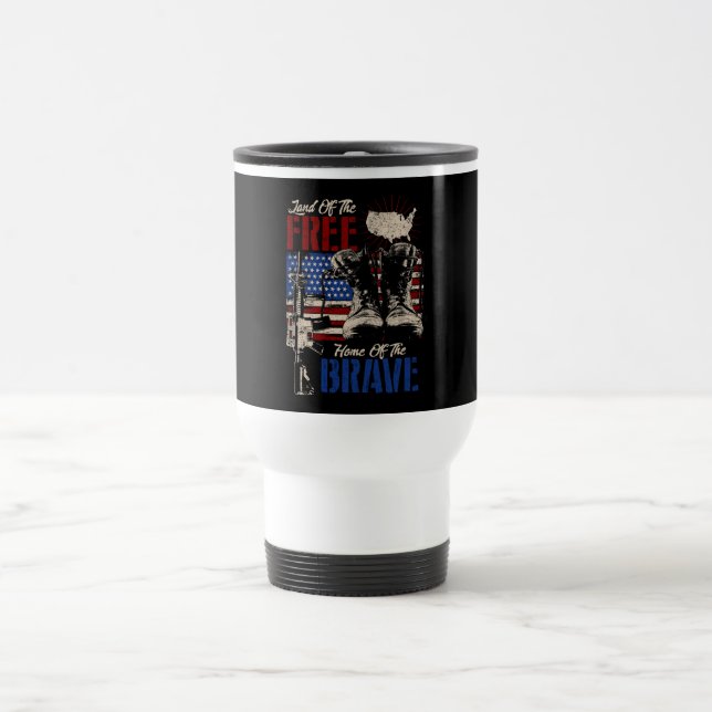 Land of the free  travel mug (Center)