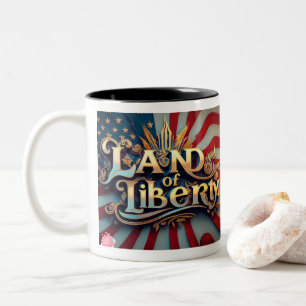 "Land of the Free" Two-Tone Coffee Mug