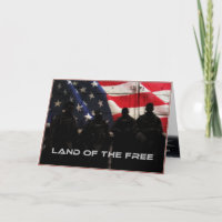 Land Of The Free Veterans Day Greeting Card