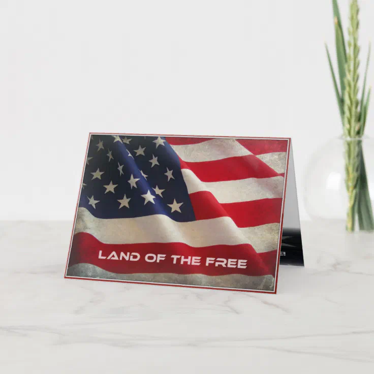 Land Of The Free Veterans Day Greeting Card Zazzle