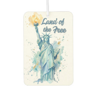 "Land of the Free - Watercolor Statue of Liberty P Air Freshener