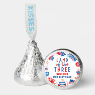 Land Of The Three 4th of July 3rd Birthday Party Hershey®'s Kisses®