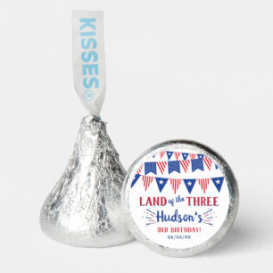 Land Of The Three! 4th Of July 3rd Birthday Party Hershey®'s Kisses®