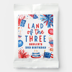 Land Of The Three 4th of July 3rd Birthday Party Lemonade Drink Mix