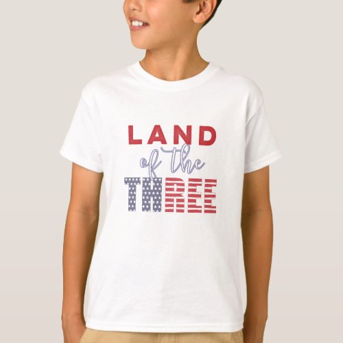 Land of the Three Free 3rd Birthday Party Outfit T_Shirt