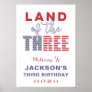 Land Of The Three USA 3rd Birthday Party Welcome Poster