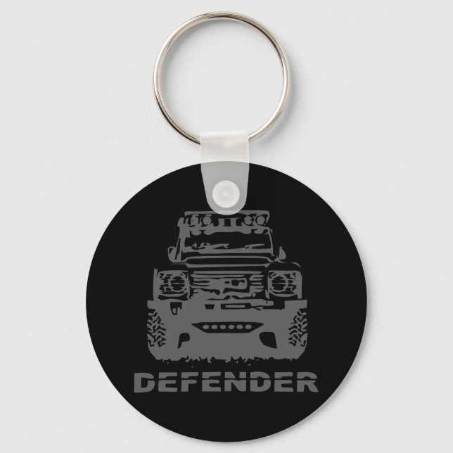 Land Rover Defender Classic Vintage Hiking Duck Keychain (Front)