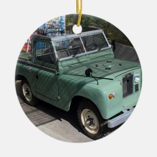 Land Rover Series II SWB Ceramic Ornament (Front)