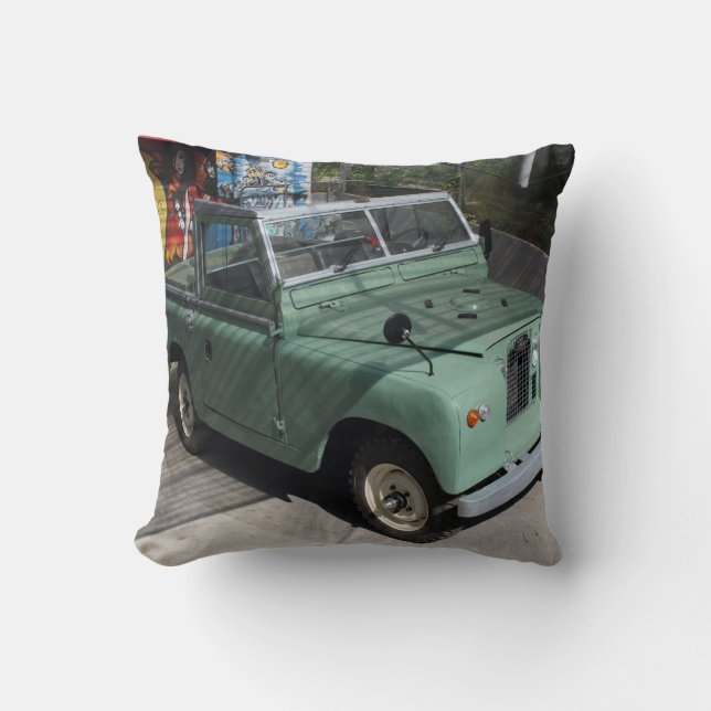 Land Rover Series II SWB Throw Pillow (Front)