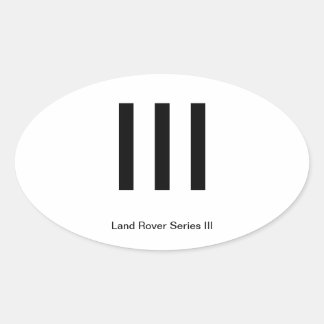 Land Rover Series III oval Oval Sticker