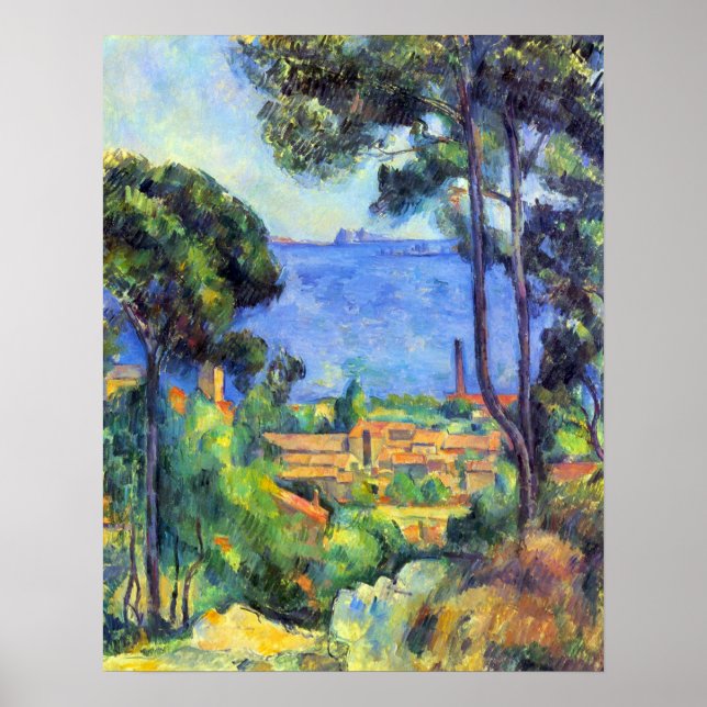Land scape by Paul Cezanne Poster (Front)