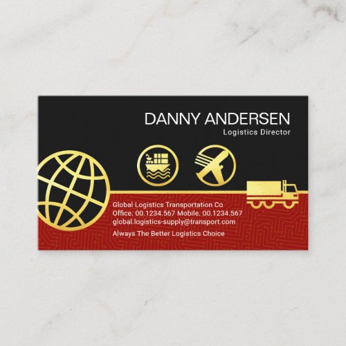 Land Sea Air WWW Global Logistics Connection Business Card