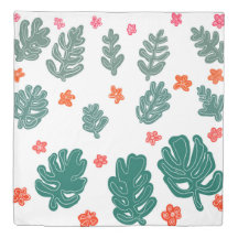 land & sea : doodle pattern flowers & plants