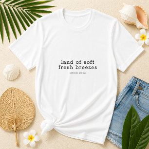 Land Soft Fresh Breezes Cayman Islands Song Lyrics T-Shirt