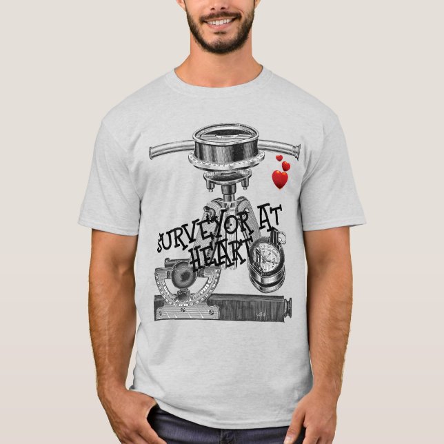 LAND SURVEYING LAND SURVEYOR GEOGRAPHICAL MEASURE  T-Shirt (Front)