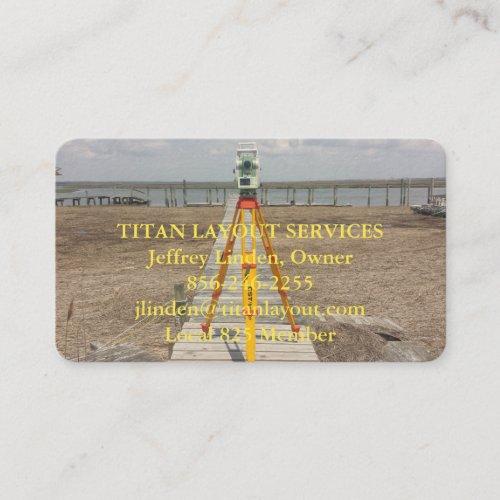 land surveyor at the shore business card