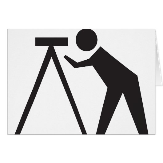 Land Surveyor at Work Cards (Front Horizontal)