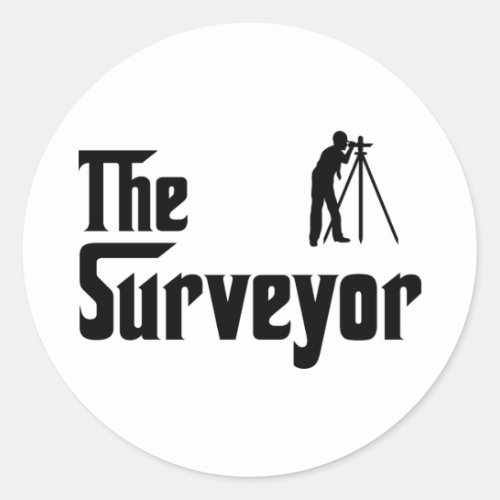 Land Surveyor Classic Round Sticker