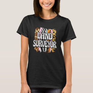 Land Surveyor Leopard Print 1 T-Shirt