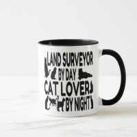 Land Surveyor Loves Cats Mug