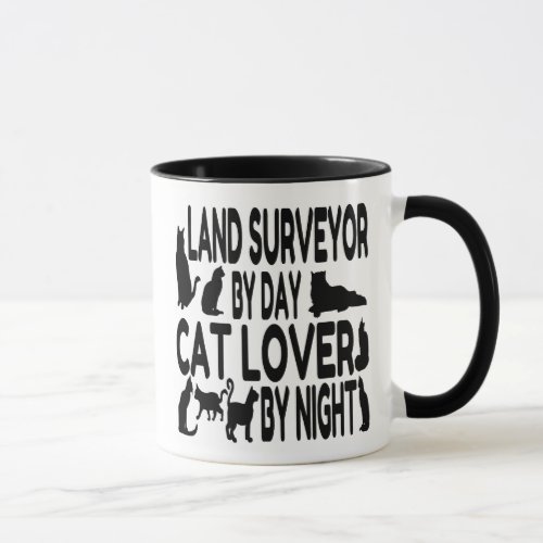 Land Surveyor Loves Cats Mug
