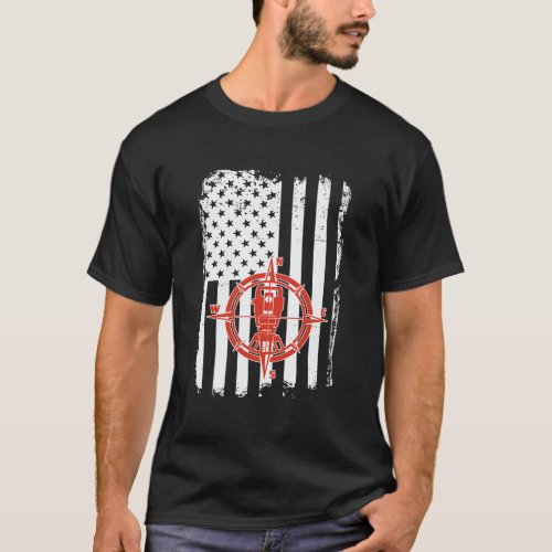 Land Surveyor Patriotic Usa Flag T_Shirt
