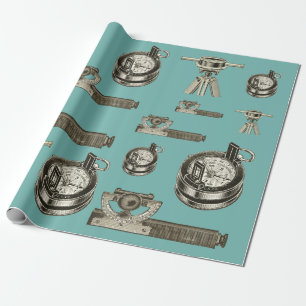 Land Surveyor Surveying Vintage Tools Wrapping Paper
